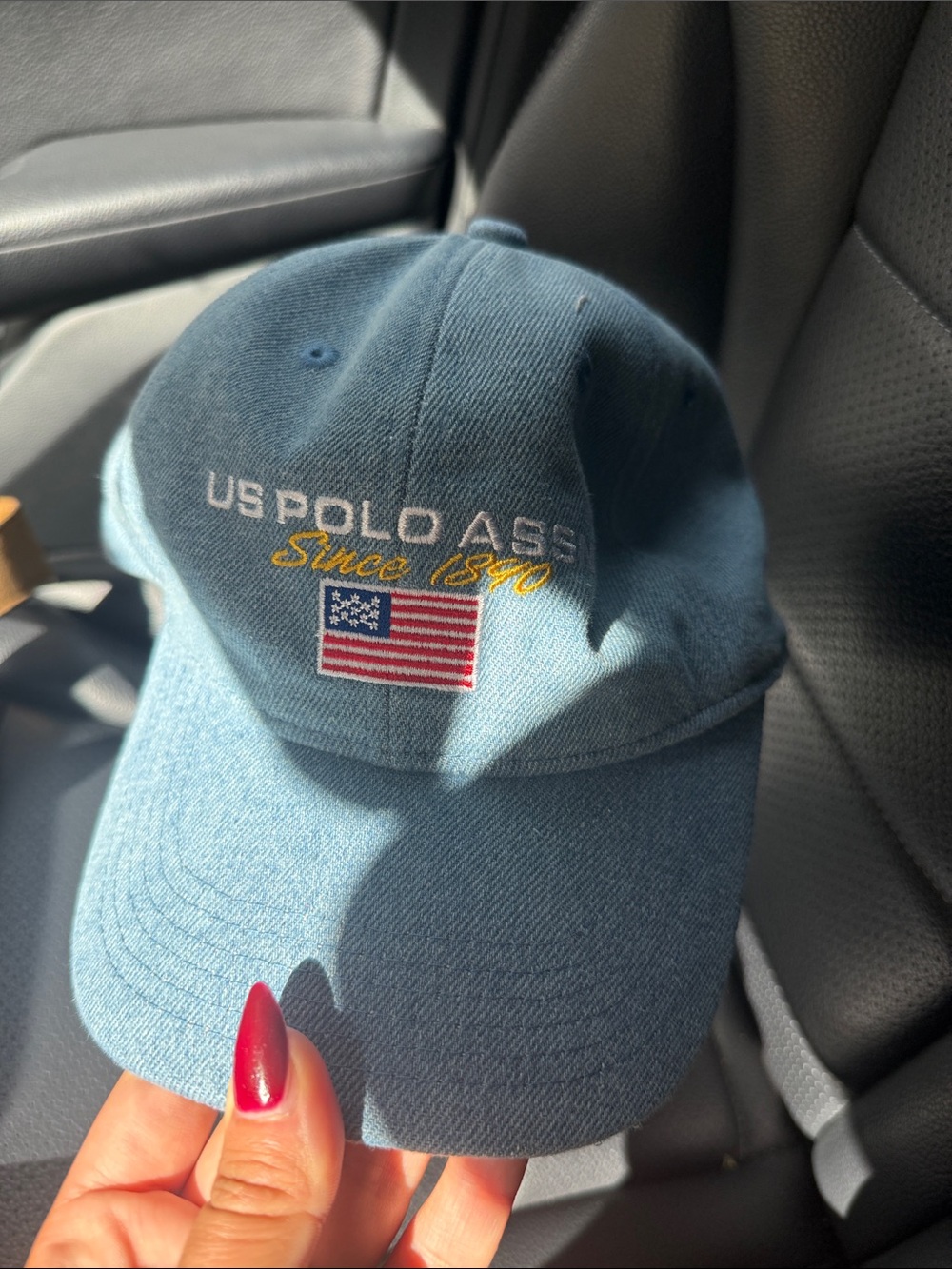 U.S. Polo Assn. Kids Two-Tone Denim Cap with Flag Patch